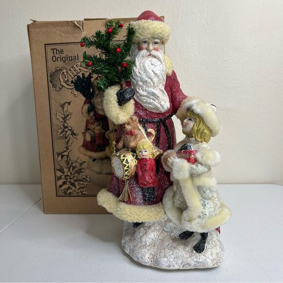 Cracker Barrel Original Christmas Collection Santa Girl Crackled Sparkly 13.5 In - Picture 15 of 16